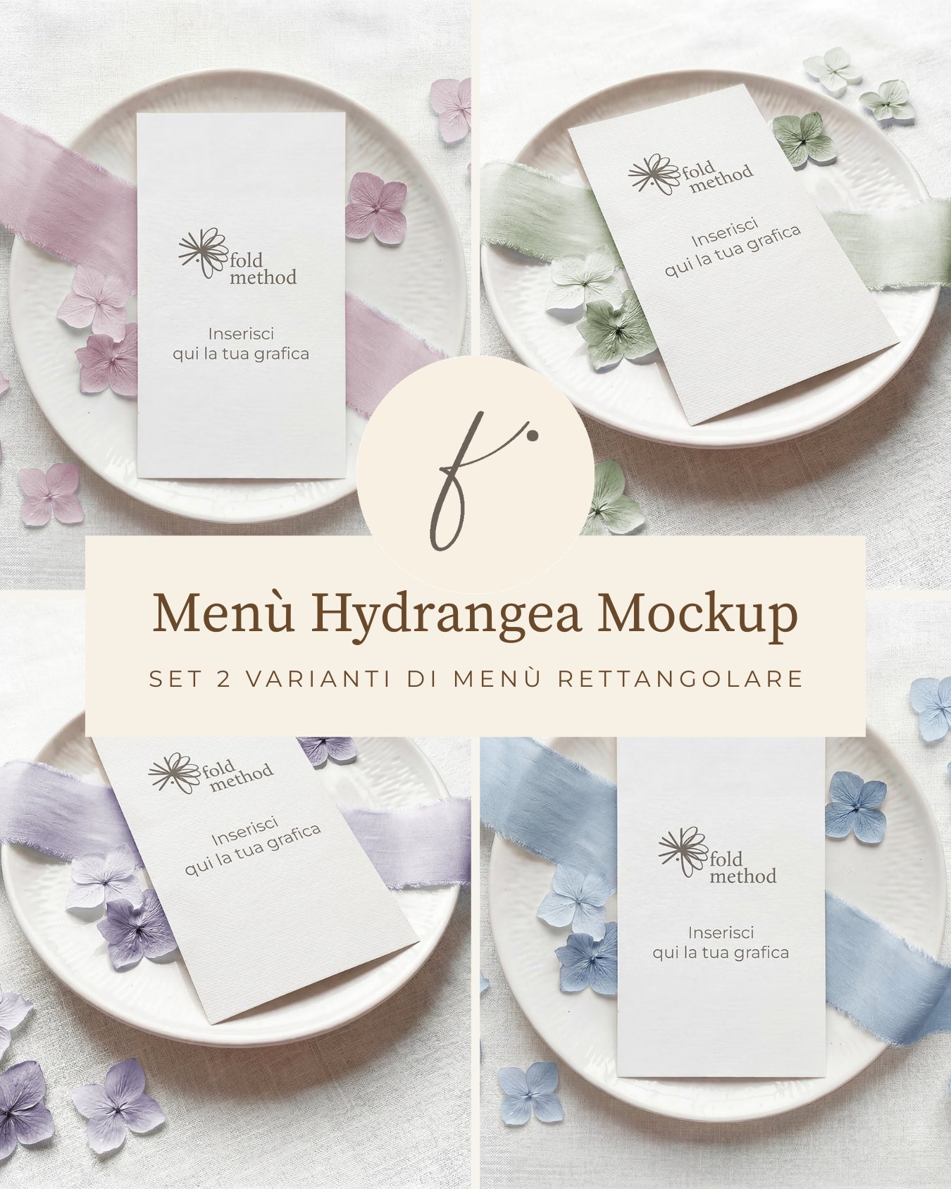 Menù Hydrangea Mockup